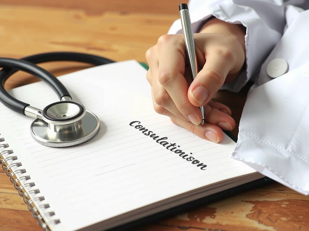 Prise de notes lors d'une consultation nutritionnelle